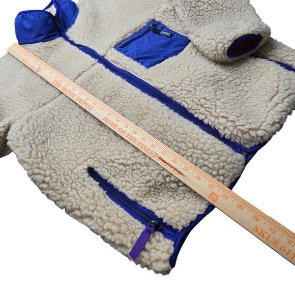 Vintage Patagonia Retro X Deep Pile 1980s Teddy Bear Fleece Men's XL Oatmeal - Picture 2 of 12